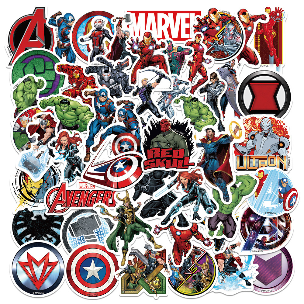 Superhero Vinyl stickers Waterproof Laptop Water Bottles Blind Box Free Gift
